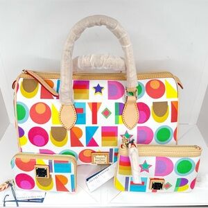 Dooney & Bourke Colorful Art Deco 3 Piece Set